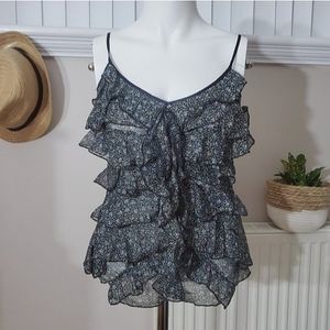 Costa Blanca Vintage Flutter Semi-Sheer Cami- XS